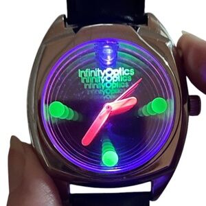 Vintage Y2K Infinity Optics Black Light  Watch